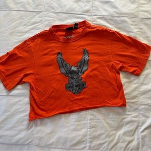 Harley Davidson cropped t shirt